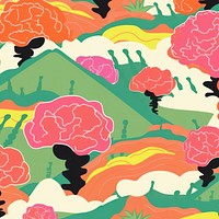 Vibrant carnation pattern abstract graphics plant. AI generated Image by rawpixel.