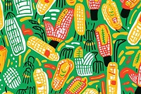 Vibrant corn pattern food backgrounds repetition. AI generated Image by rawpixel.