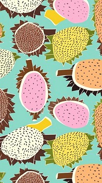 Vibrant durian pattern art backgrounds repetition. AI generated Image by rawpixel.