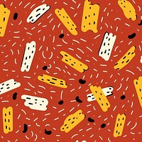 Vibrant french fries pattern food backgrounds repetition. AI generated Image by rawpixel.