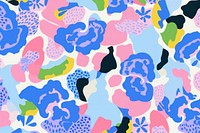Vibrant hydrangea pattern abstract graphics art. AI generated Image by rawpixel.