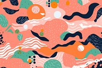 Vibrant peach pattern abstract graphics art. AI generated Image by rawpixel.