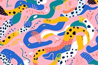 Vibrant snake pattern abstract graphics art. AI generated Image by rawpixel.