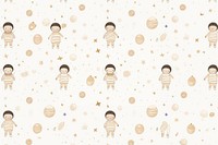 Astronaut cute background pattern backgrounds paper. AI generated Image by rawpixel.