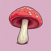 Mushroom fungus agaric toadstool. AI generated Image by rawpixel.
