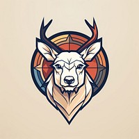 Deer logo art mammal. AI generated Image by rawpixel.