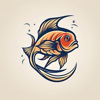 Goldfish animal logo creativity. AI generated Image by rawpixel.