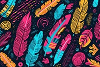 Memphis feather background backgrounds pattern art. AI generated Image by rawpixel.
