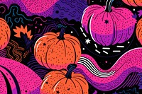Memphis pumpkins background purple backgrounds pattern. AI generated Image by rawpixel.