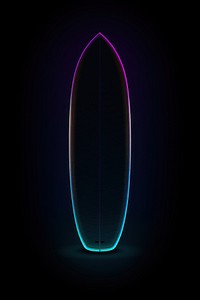 Surfboard icon light line neon. AI generated Image by rawpixel.