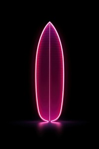 Surfboard icon light neon lighting. AI generated Image by rawpixel.