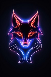 Fox light neon nature. AI generated Image by rawpixel.
