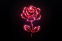 Rose light neon flower. AI generated Image by rawpixel.