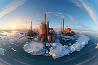 Climate industry architecture landscape outdoors. AI generated Image by rawpixel.