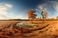 Savannah field landscape panoramic outdoors. AI generated Image by rawpixel.