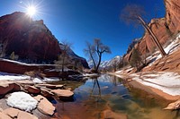 Zion National Park wilderness landscape mountain. AI generated Image by rawpixel.