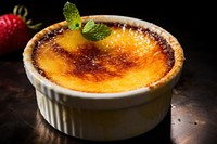 Creme Brulee dessert berry fruit. AI generated Image by rawpixel.