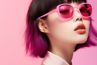 Korean woman sunglasses portrait fashion. AI generated Image by rawpixel.