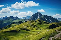 Monte Perdido landscape nature panoramic. AI generated Image by rawpixel.
