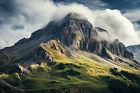 Monte Perdido landscape nature panoramic. AI generated Image by rawpixel.