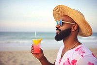 South African man summer beach portrait. AI generated Image by rawpixel.