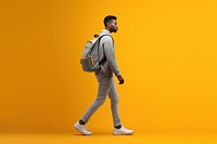 Student standing backpack walking. AI generated Image by rawpixel.