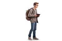 Student backpack standing footwear. AI generated Image by rawpixel.