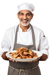 Peruvian Grilled Chicken chef holding adult. AI generated Image by rawpixel.