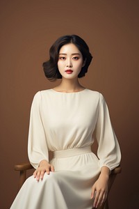 Korean woman wear minimal dress fashionable portrait sleeve adult. AI generated Image by rawpixel.