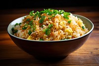 Garlic fried rice food vegetable freshness. AI generated Image by rawpixel.