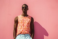 Black man in a short sunglasses individuality accessories. AI generated Image by rawpixel.