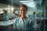 Hospital smiling adult nurse. AI generated Image by rawpixel.