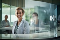 Smiling adult glass woman. AI generated Image by rawpixel.