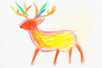 Rendeer drawing animal mammal. AI generated Image by rawpixel.