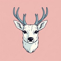Deer drawing animal mammal. AI generated Image by rawpixel.