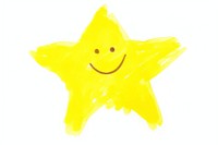 Yellow happy star white background anthropomorphic representation. AI generated Image by rawpixel.