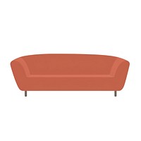 Sofa furniture cartoon white background. AI generated Image by rawpixel.