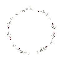 Wreath shape plant art. AI generated Image by rawpixel.