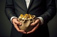 Coins gold holding money. AI generated Image by rawpixel.