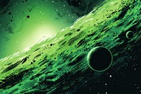 Green galaxy space astronomy universe. AI generated Image by rawpixel.