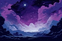 Purple galaxy astronomy nature night. AI generated Image by rawpixel.