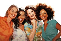 Four diverse women smiling laughing smile adult. AI generated Image by rawpixel.
