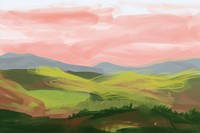 Landscape painting outdoors drawing. AI generated Image by rawpixel.