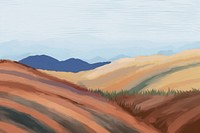 Landscape painting backgrounds wilderness. AI generated Image by rawpixel.
