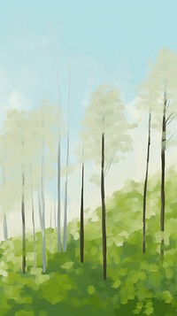 Forest in the spring backgrounds landscape outdoors. AI generated Image by rawpixel.