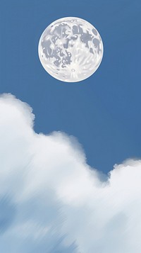 Moon in the sky astronomy outdoors nature. AI generated Image by rawpixel.