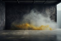 Asphalt floor and studio room with smoke float up the interior texture architecture blackboard exploding. AI generated Image by rawpixel.