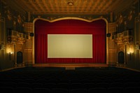 Cinema auditorium stage hall. AI generated Image by rawpixel.