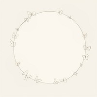 Butterfly necklace jewelry circle. AI generated Image by rawpixel.