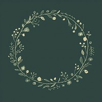 Botanical blackboard pattern circle. AI generated Image by rawpixel.